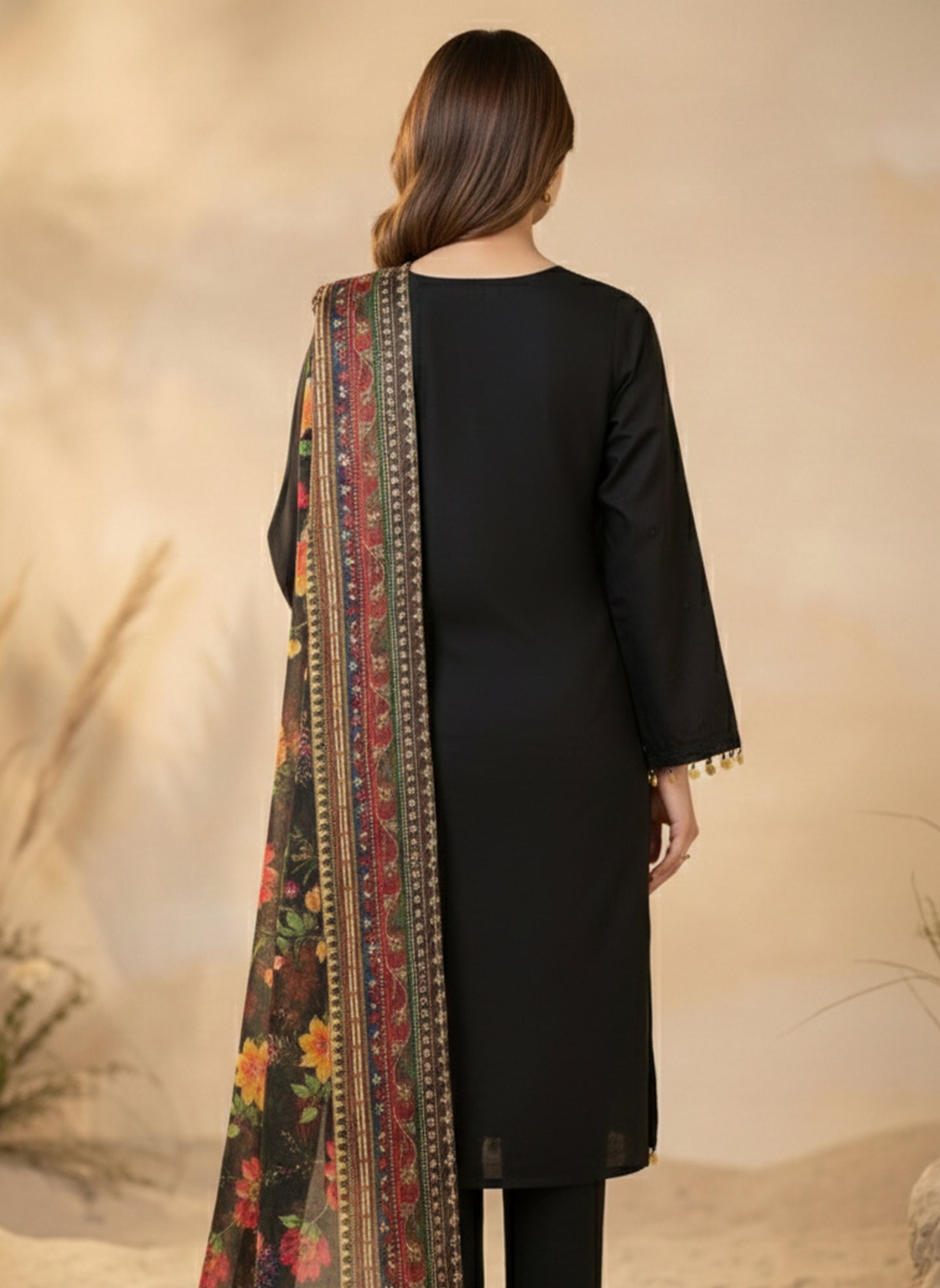 ZARQASH – 3 PIECE BLACK LUXURY EMBROIDERED LAWN 2026