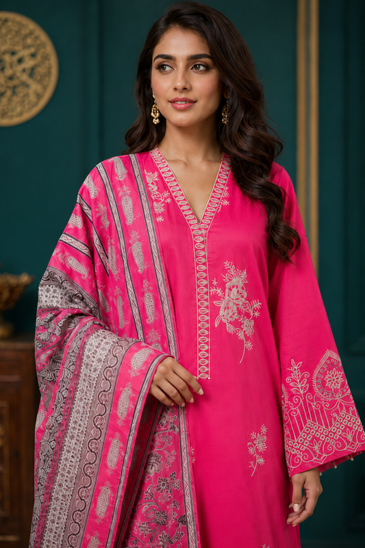 BAHAR-E-NAAZ 3PC READY TO WEAR