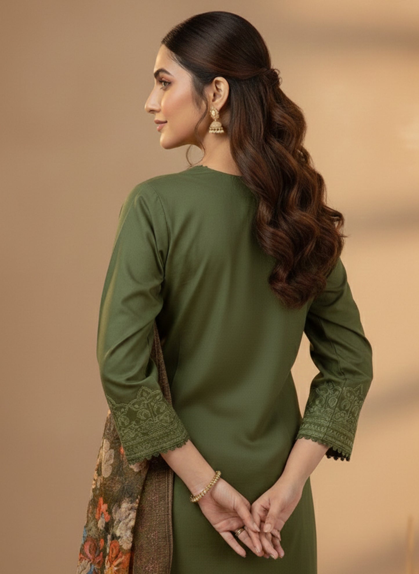 JAHANARA – 3 PIECE MEHNDI GREEN SIGNATURE LUXURY LAWN 2026