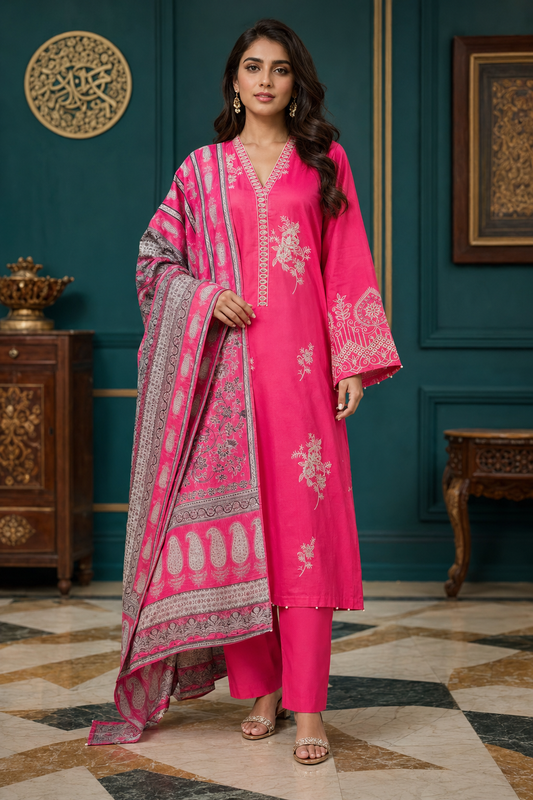 BAHAR-E-NAAZ 3PC READY TO WEAR