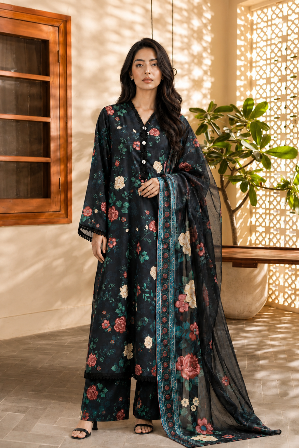 ZAREEN PURE LAWN 3 PCS
