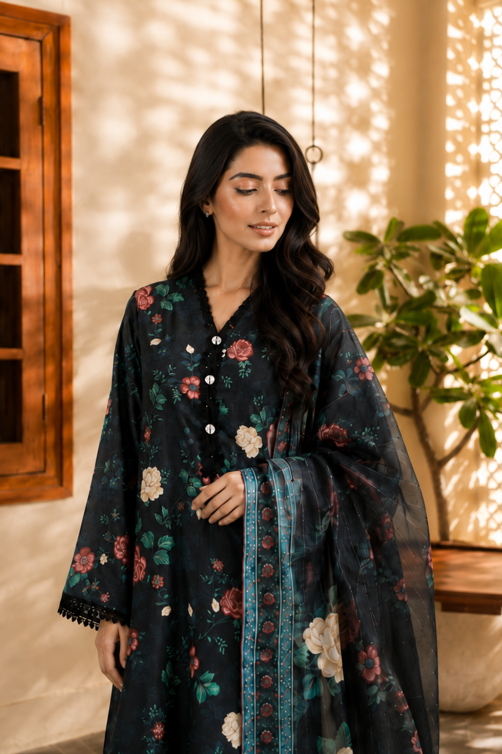 ZAREEN PURE LAWN 3 PCS