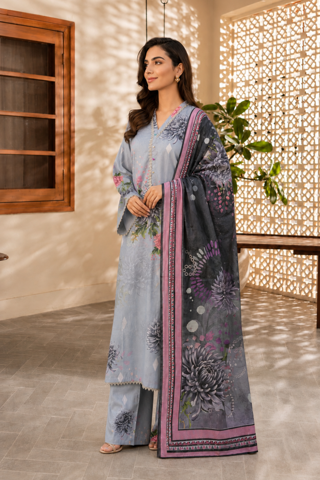 PEHCHAN PURE LAWN 3 PCS