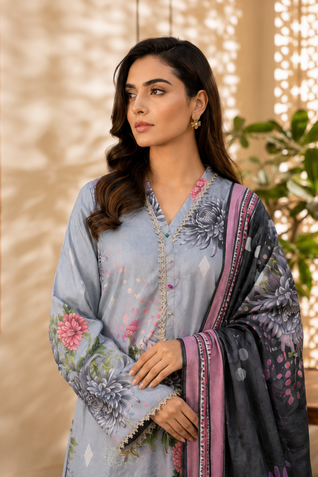 PEHCHAN PURE LAWN 3 PCS