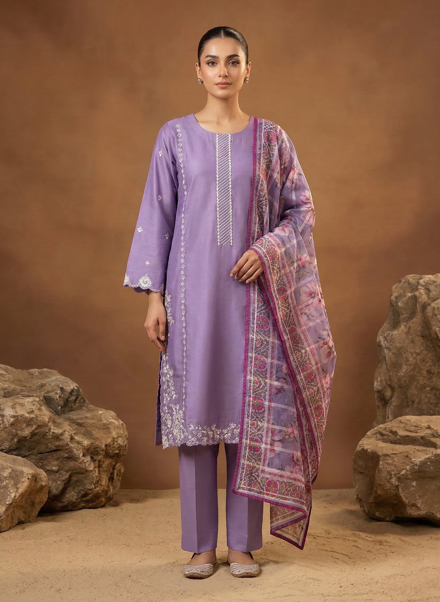 Lavender Bloom – 3 Piece Luxury Lawn 2026