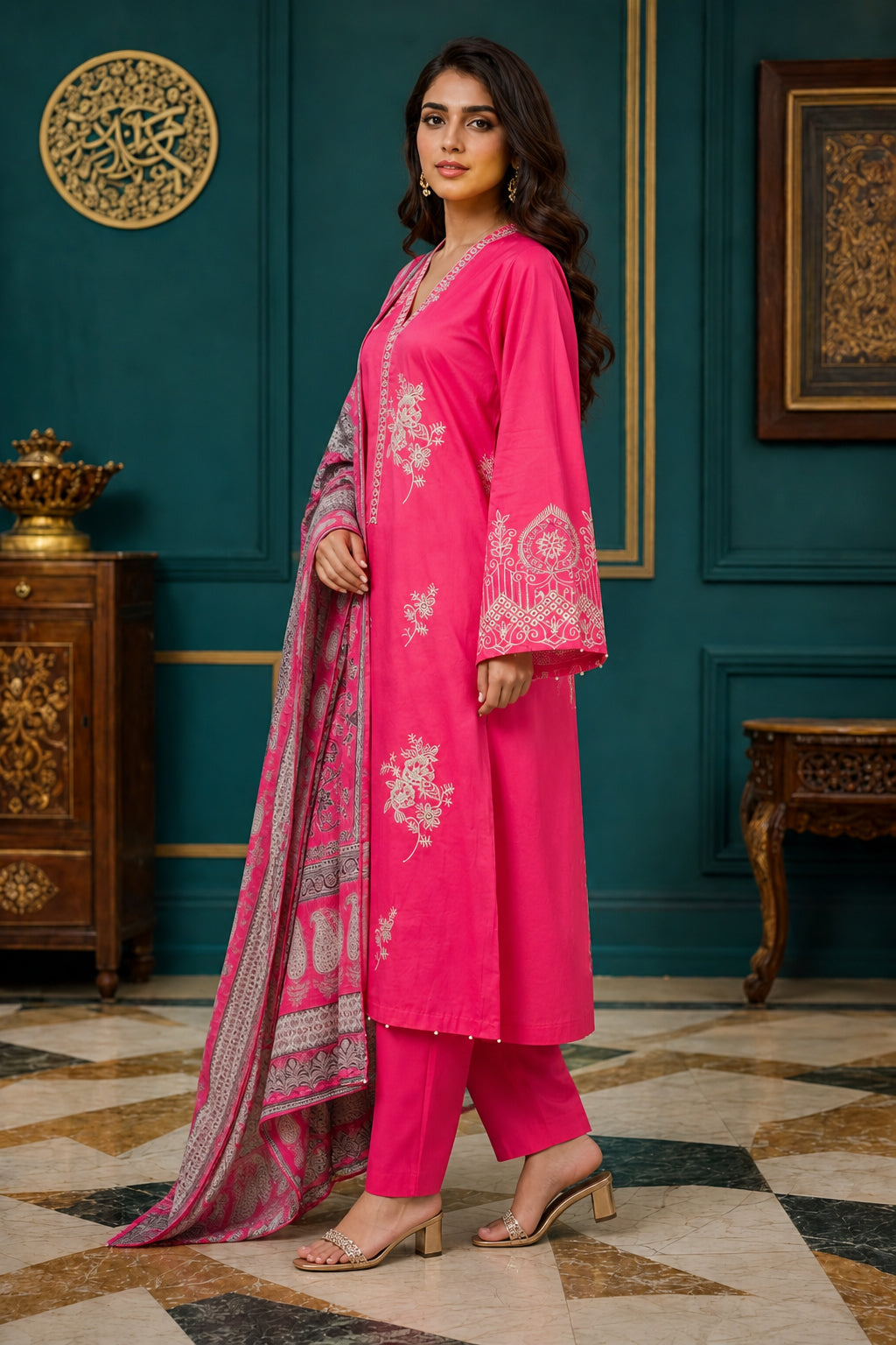 BAHAR-E-NAAZ 3PC READY TO WEAR