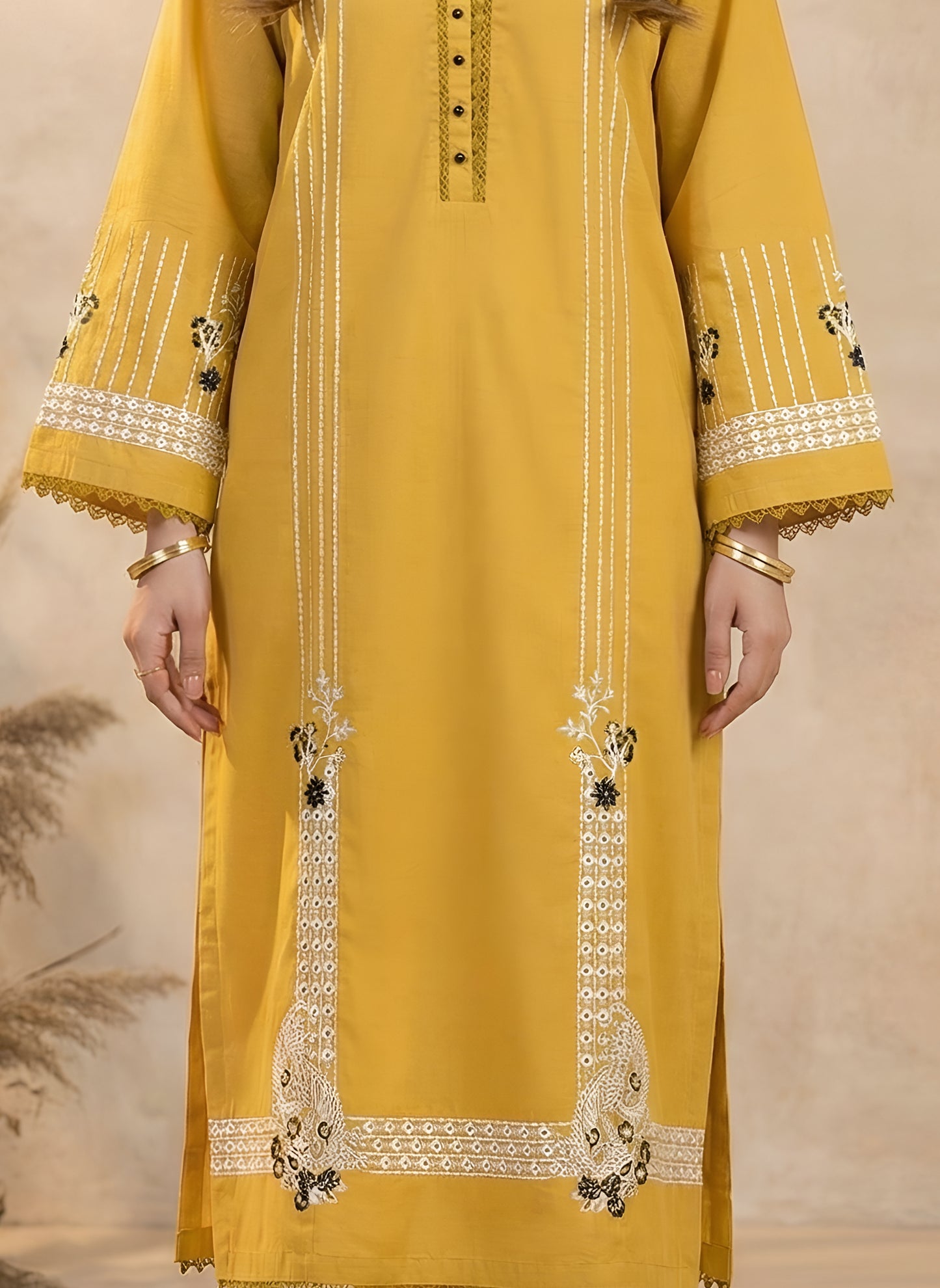 HAYA – 3 PIECE GOLDEN MUSTARD LUXURY PRET 2026