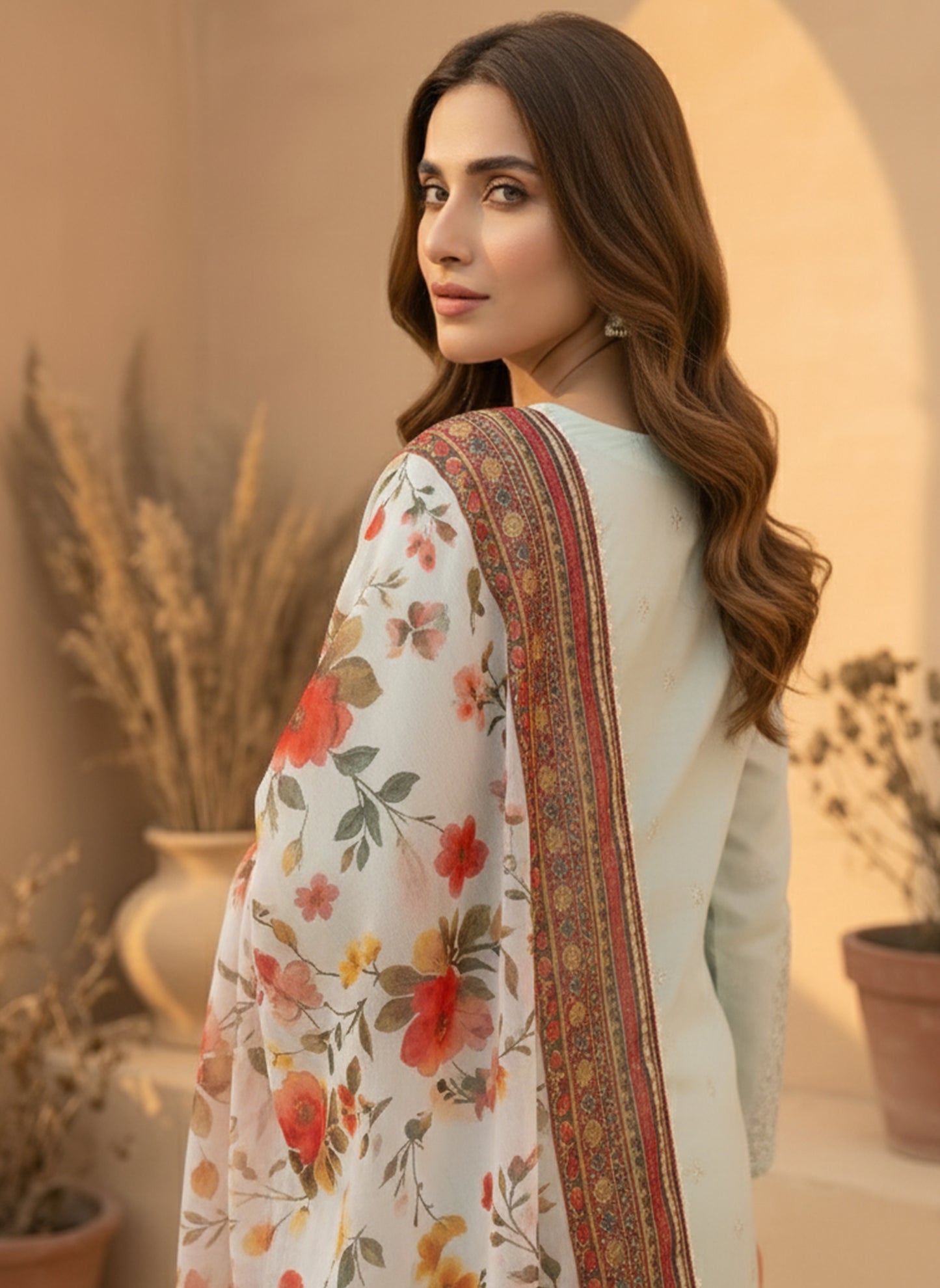 ZARMINE – 3 PIECE ICE BLUE LUXURY EMBROIDERED LAWN 2026