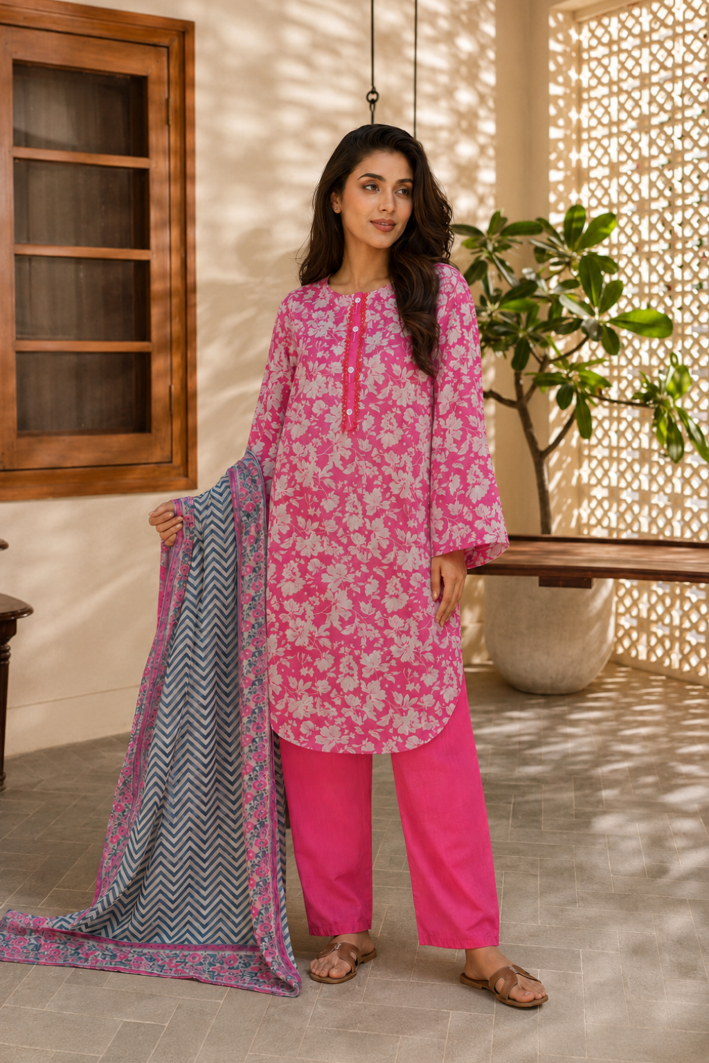 JUGNU PURE LAWN 3 PCS