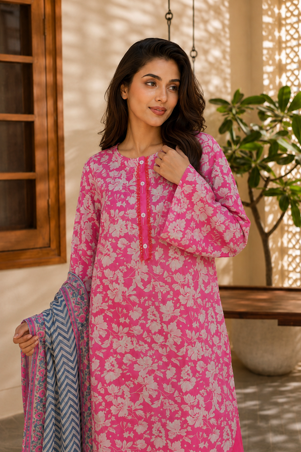 JUGNU PURE LAWN 3 PCS