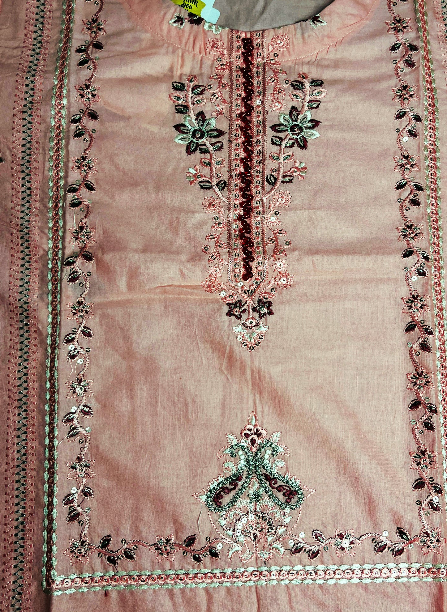 ROSE PEACH – 3 PIECE CHIKAN KARI CAMBRIC LAWN SUIT 2026