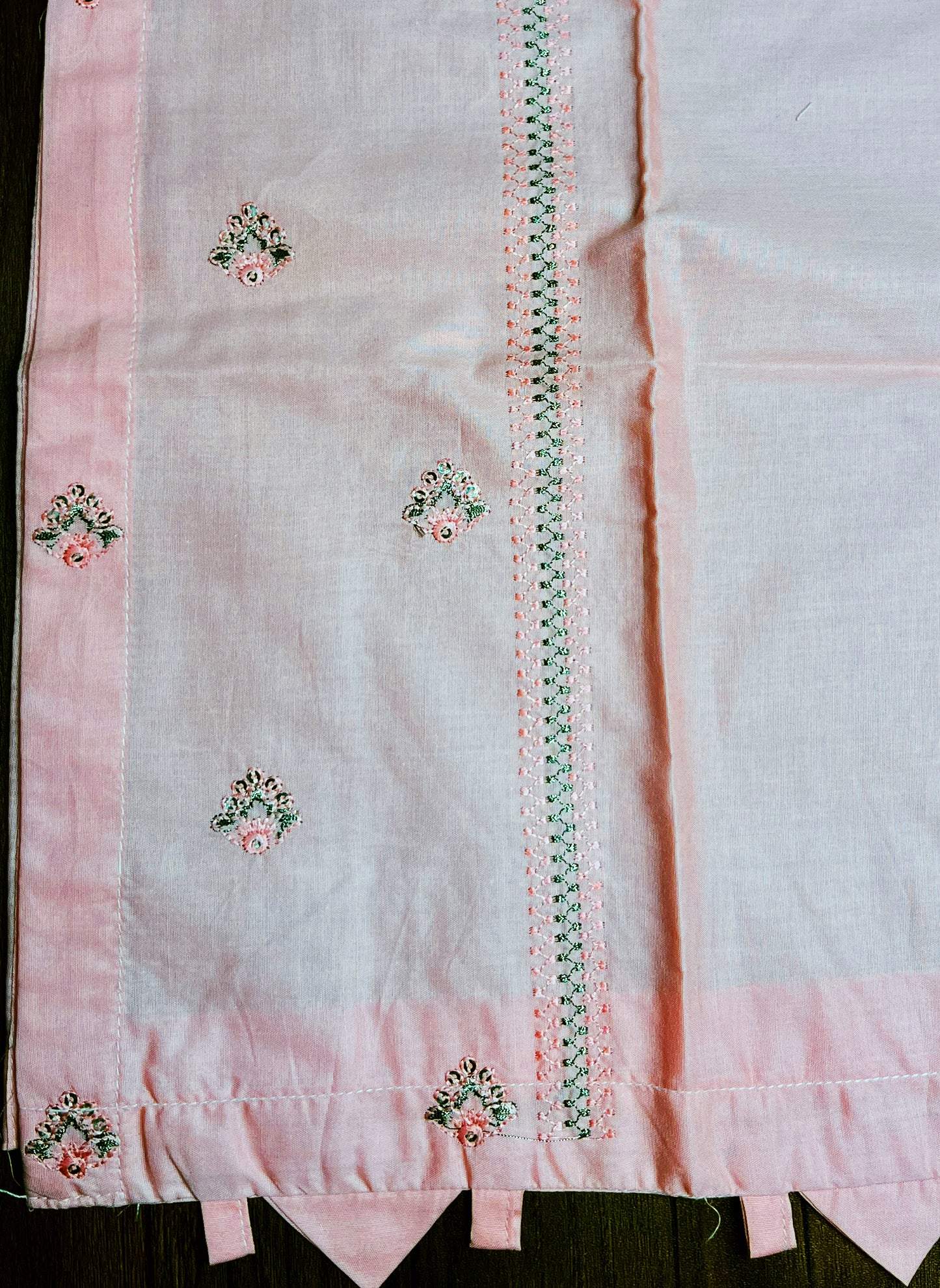 ROSE PEACH – 3 PIECE CHIKAN KARI CAMBRIC LAWN SUIT 2026