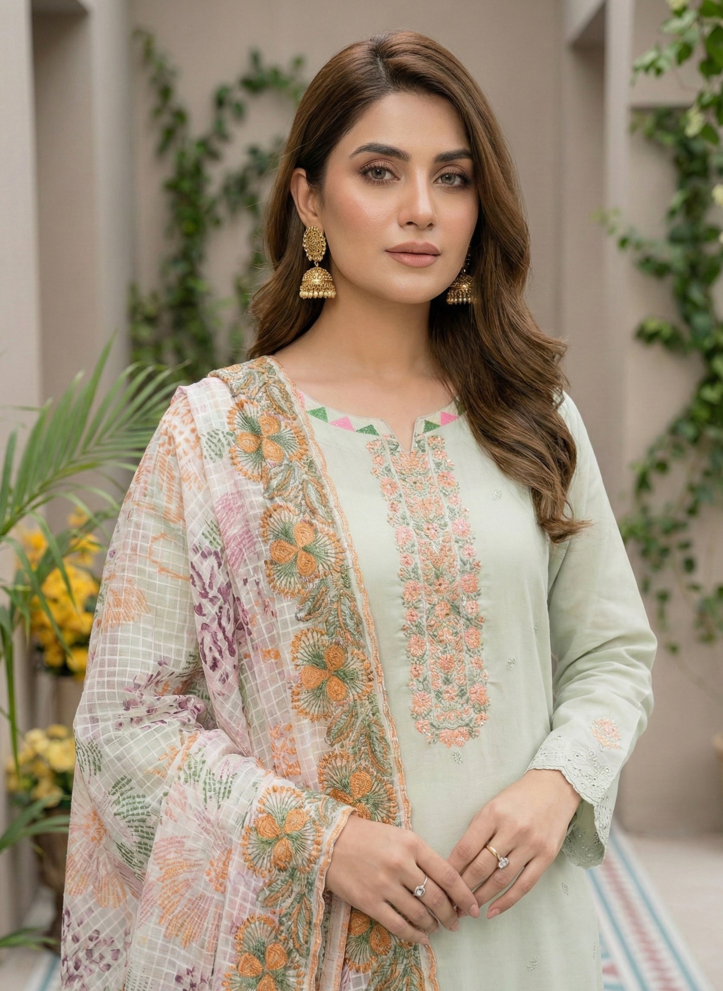 SAFA – 3 PIECE CHIKAN KARI CAMBRIC LAWN SUIT 2026