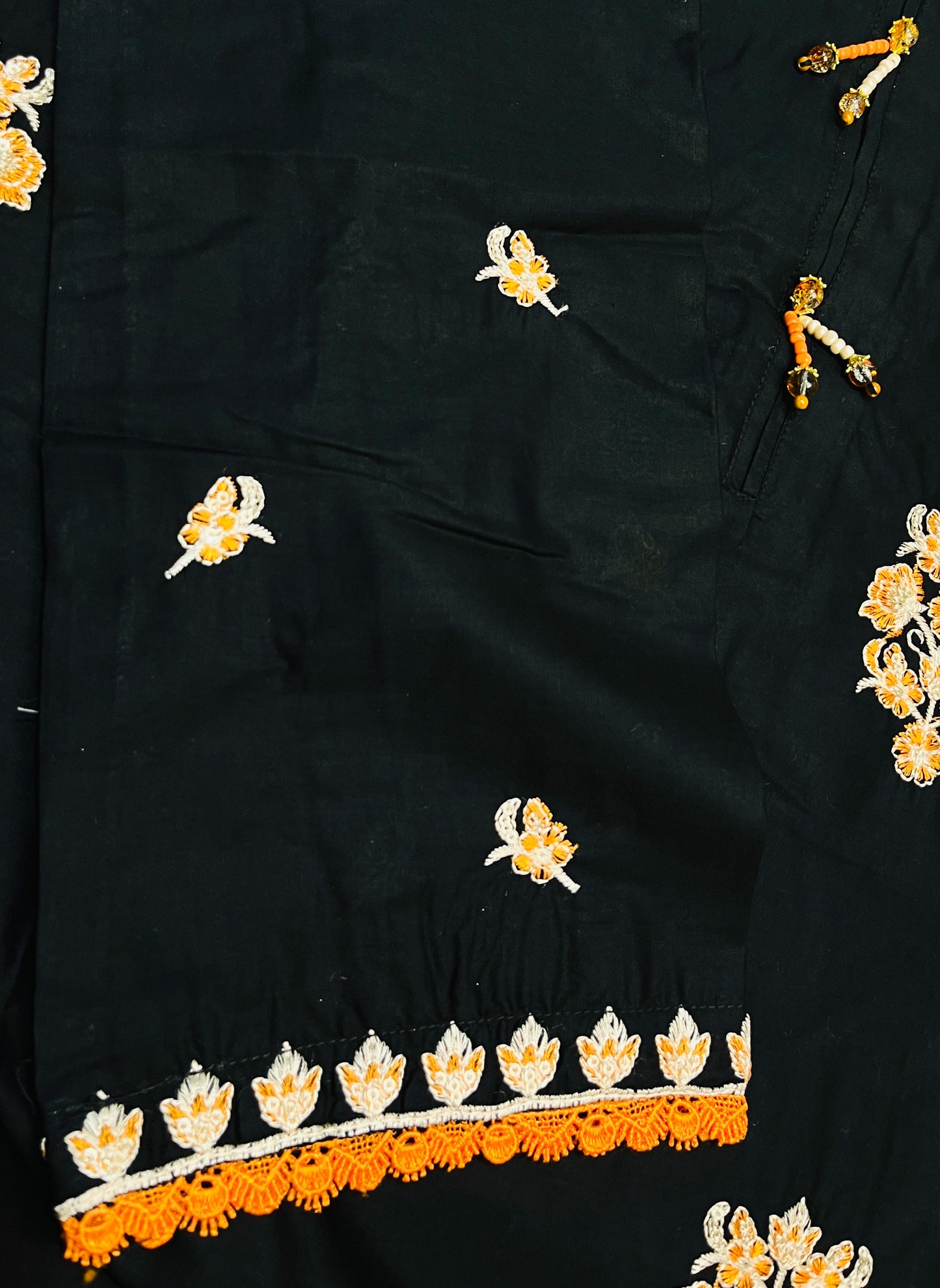 NOORE BLACK – 3 PIECE CHIKAN KARI CAMBRIC LAWN SUIT 2026