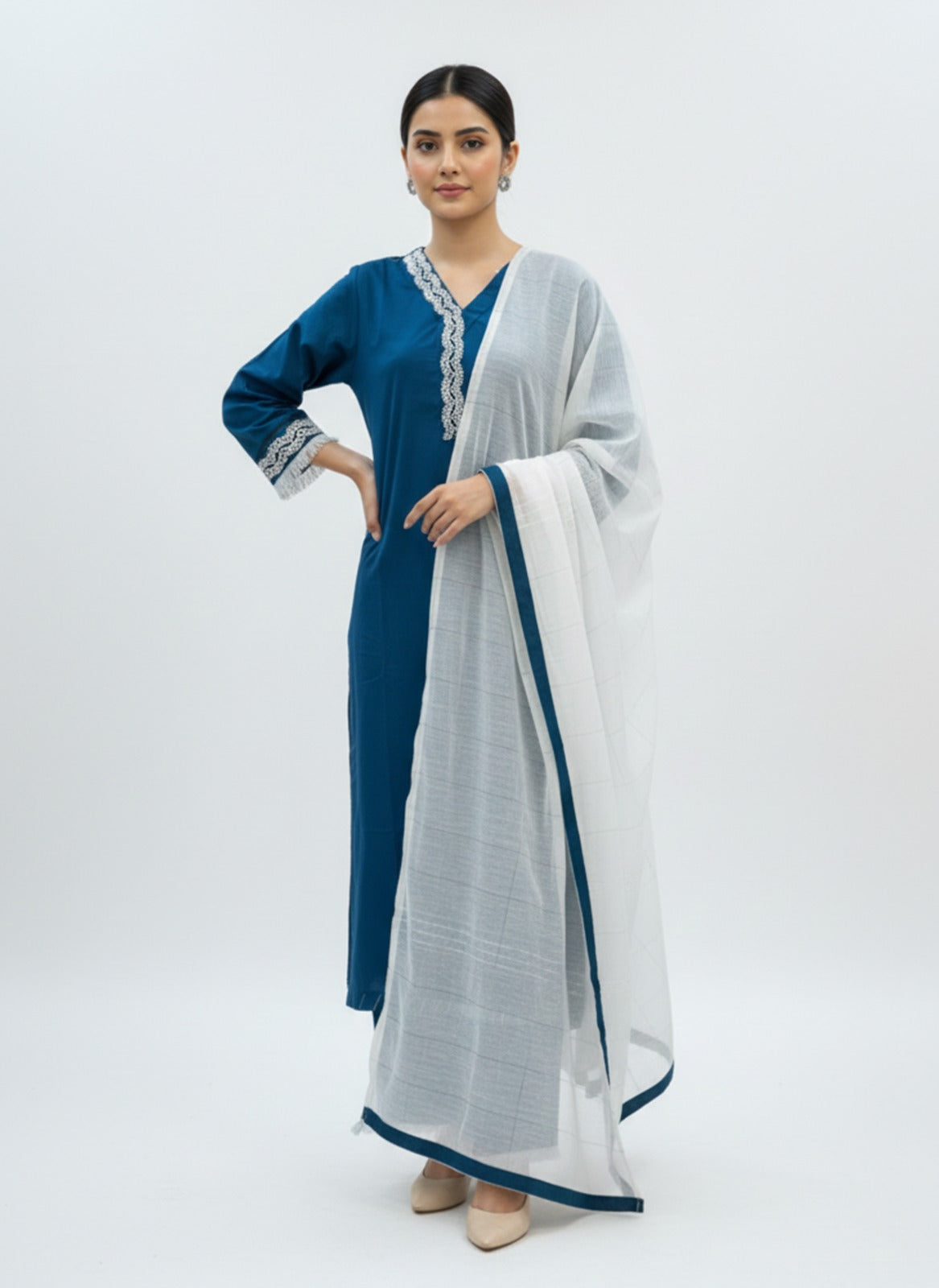 BLUE JACQUARD – 3 PIECE ELEGANT COLLECTION 2026