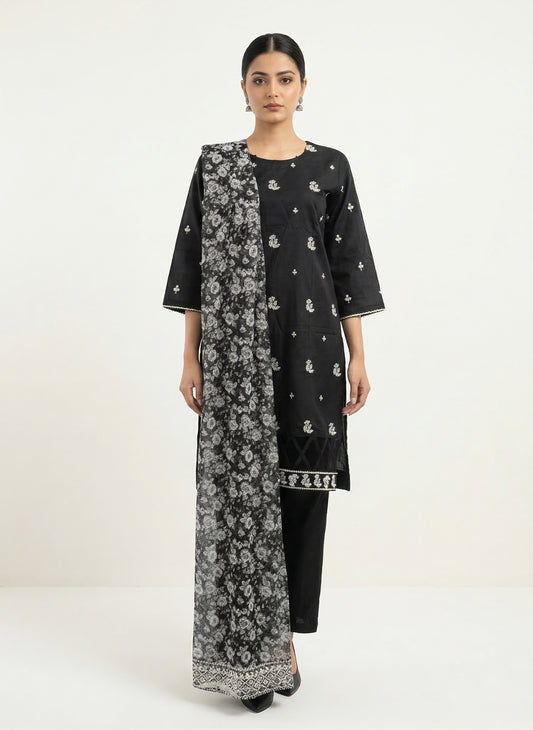 BLACK JACQUARD – 3 PIECE ELEGANT COLLECTION 2026